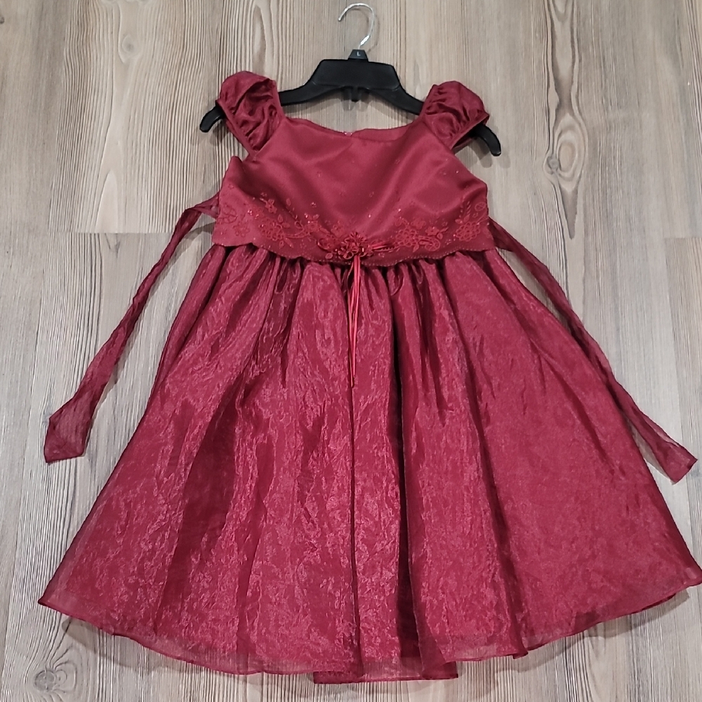 Muneca Elegant Burgundy Kids Dress
